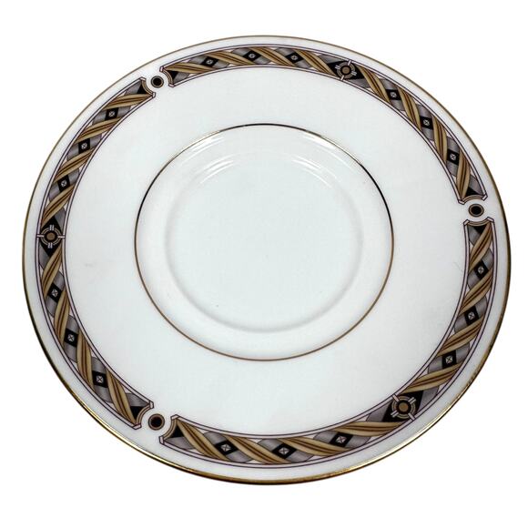 Noritake New Lineage Cup & Saucer White Bone China Sinclair 4738 Japan Set of 5 - Picture 5 of 7